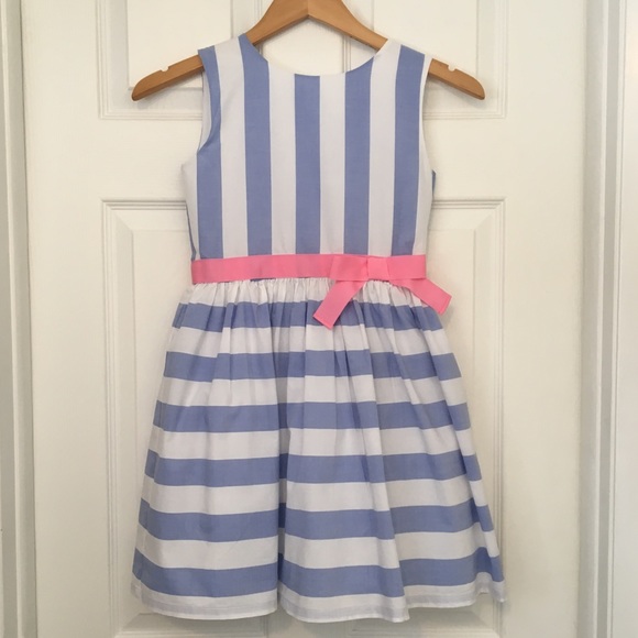 carter's blue and white striped dress